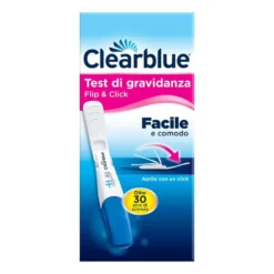 Clearblue Flip & Click Test Di Gravidanza Rilevazione Rapida Tascabile, 1 Pezzo