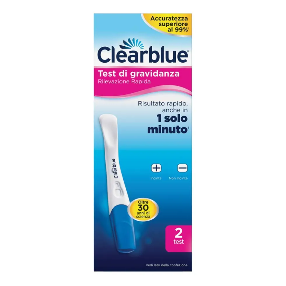 Clearblue Test di gravidanza Rilevazione Rapida - Test diagnostico per un risultato rapido, 2 test