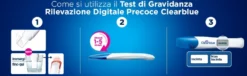 Clearblue Test di Gravidanza Rilevazione Digitale Precoce, 1 Test Digitale