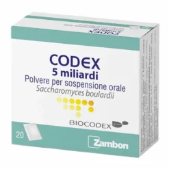 Codex 5 Miliardi Polvere per Sospensione Orale Saccharomyces boulardii, 20 Bustine