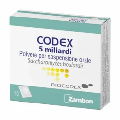Codex 5 Miliardi Polvere per Sospensione Orale Saccharomyces boulardii, 10 Bustine