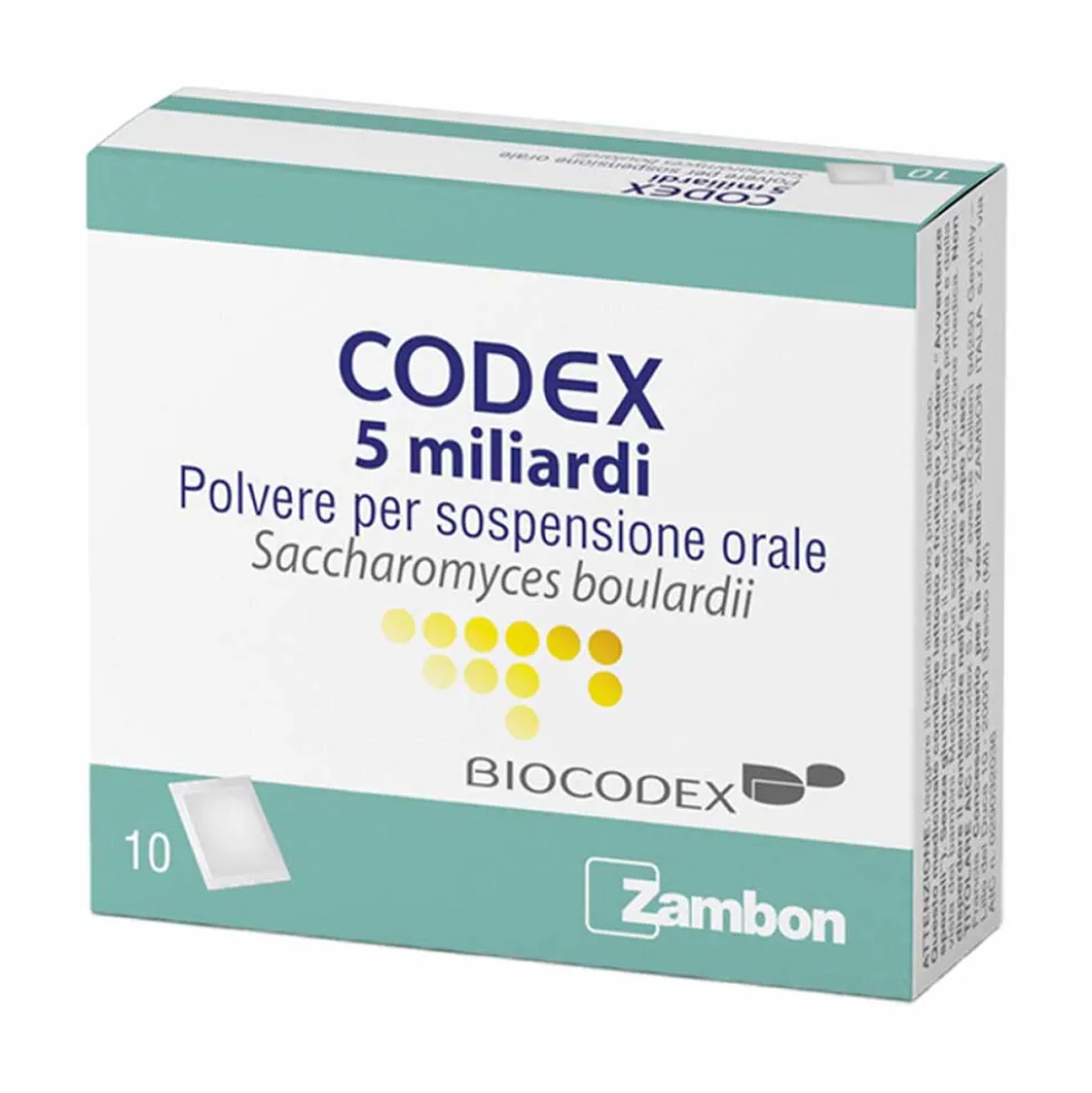 Codex 5 Miliardi Polvere per Sospensione Orale Saccharomyces boulardii, 10 Bustine