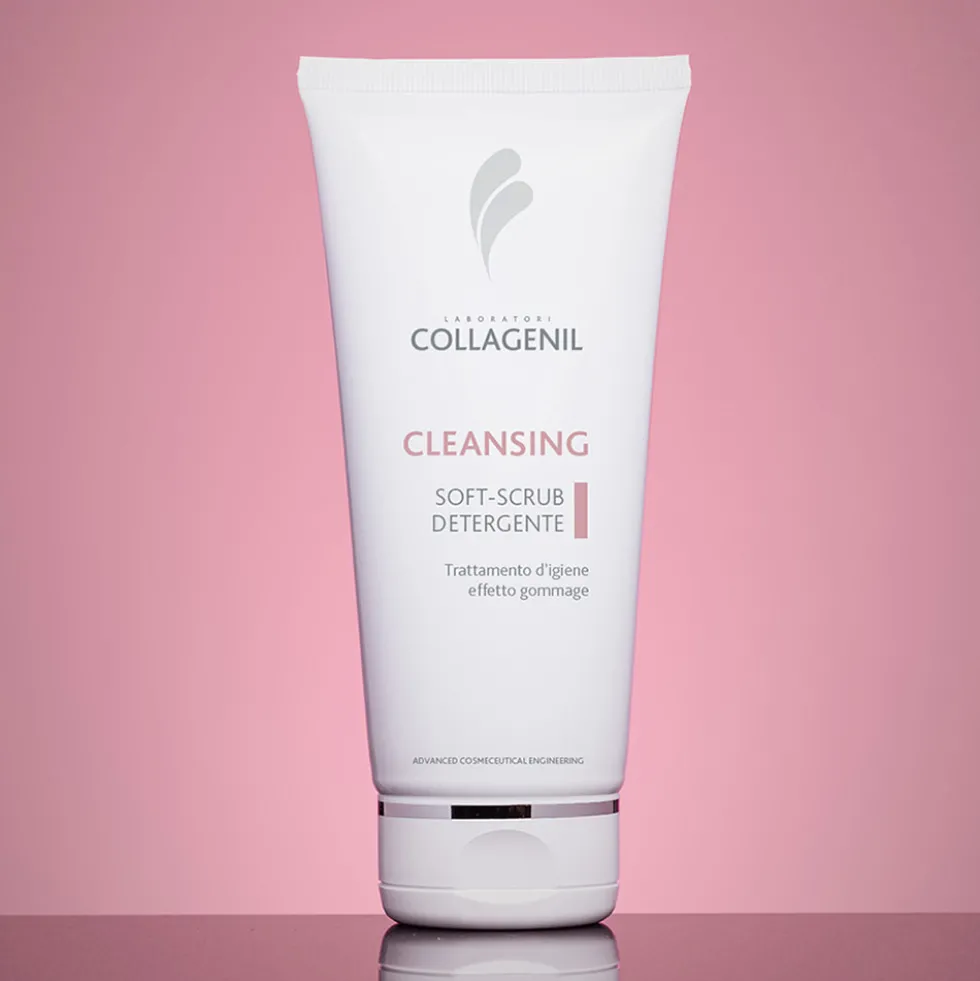 Collagenil Cleansing Soft-Scrub - Crema detergente esfoliante per purificare il viso, 200 ml