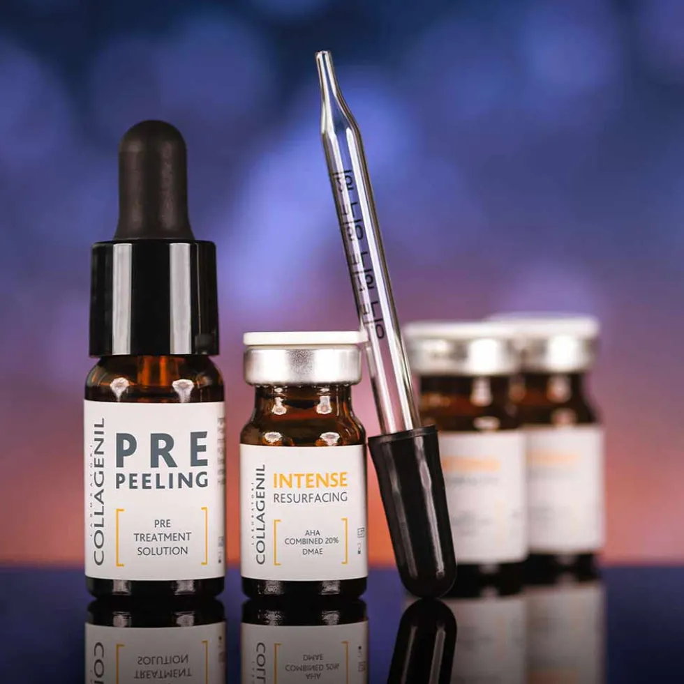 Collagenil Intense Resurfacing - Peeling esfoliante per le rughe del viso, 15 ml e 3 fiale da 5 ml