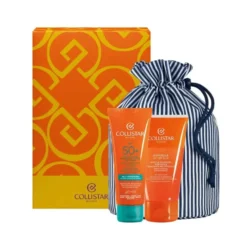 Collistar Kit solare pelli ipersensibili SPF 50+ - Cofanetto protettivo e detergente, 3 pezzi