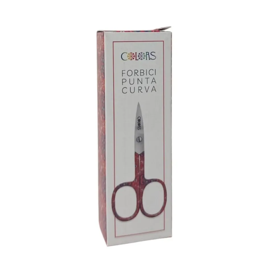 Colors Forbici Punta Curva colore Rosso, 1 pezzo