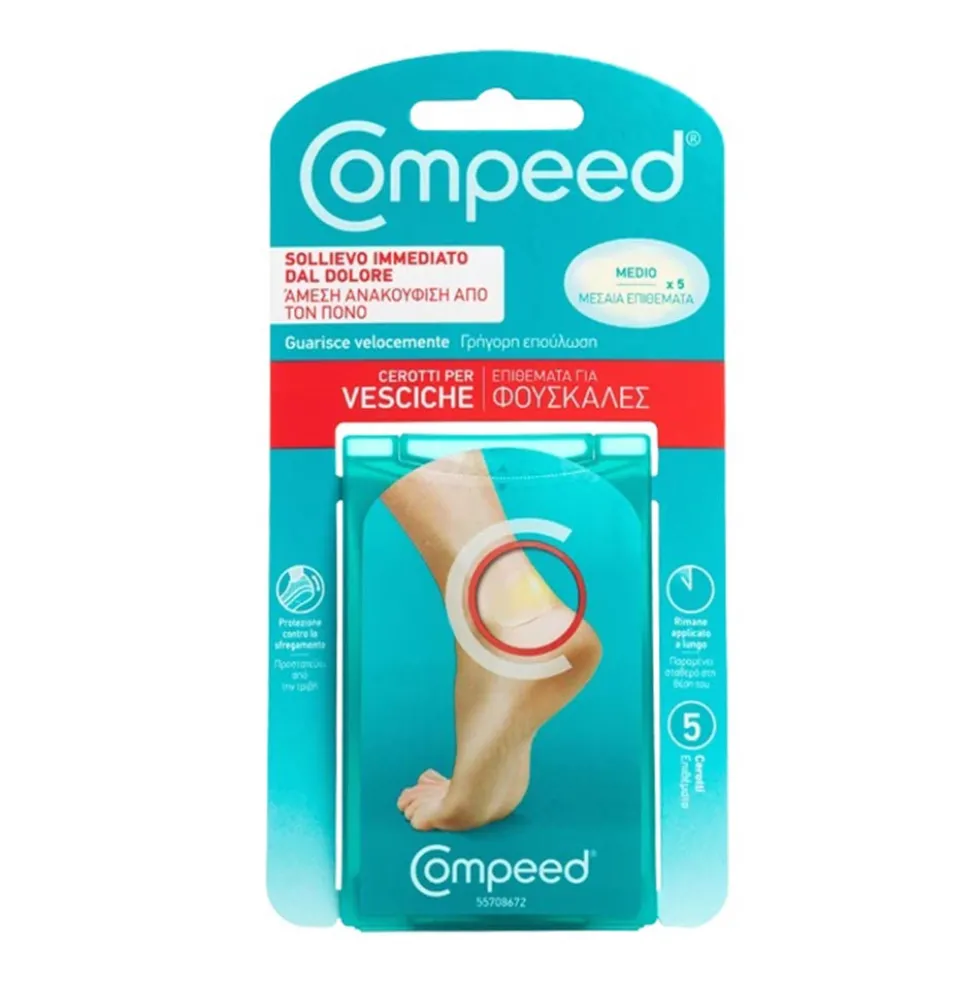 Compeed Cerotti Per Vesciche Medio, 5 Cerotti