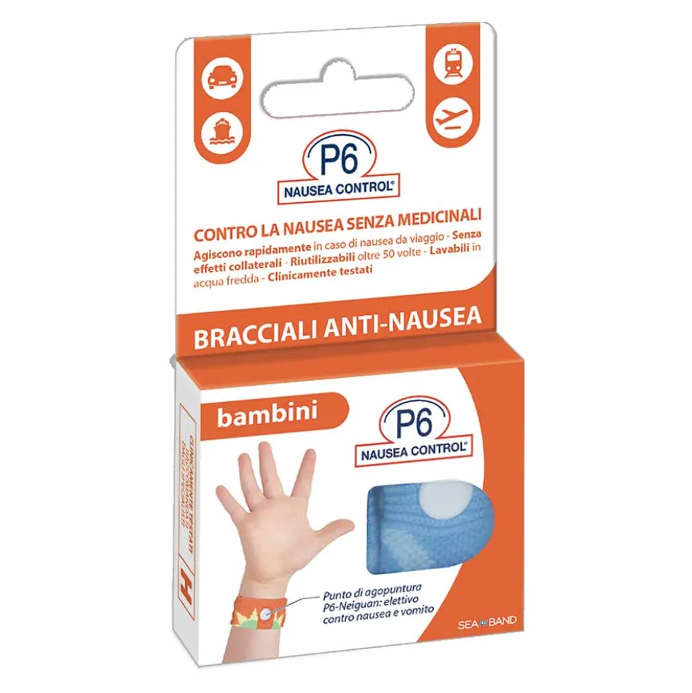 Consulteam P6 Nausea Control Bracciali Anti-Nausea Bambini, 2 Pezzi