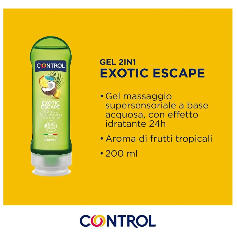 Control Exotic Escape Gel Massaggio 2 in 1, 200ml