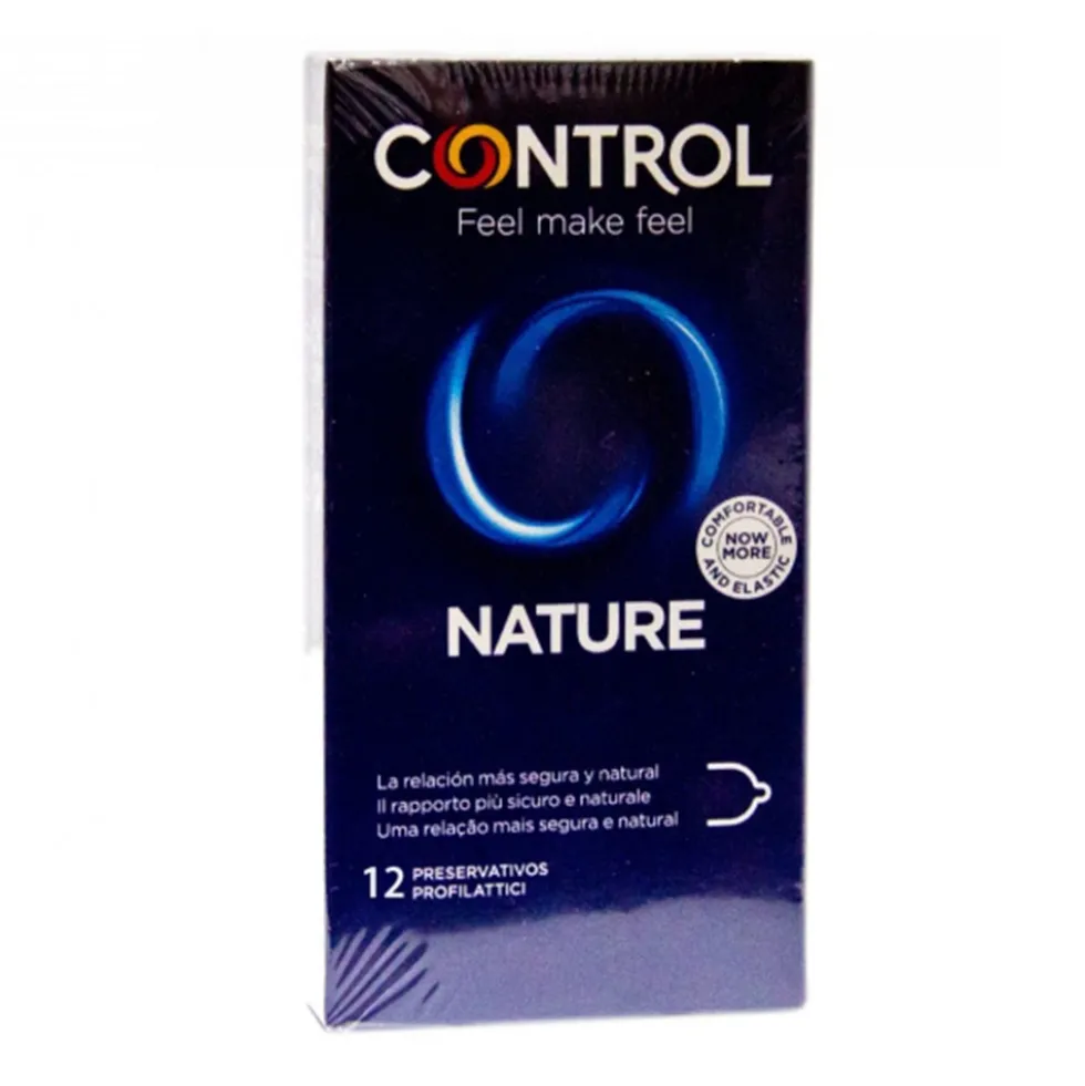 Control Nature - Preservativi anatomici per la contraccezione e la protezione, 12 pezzi