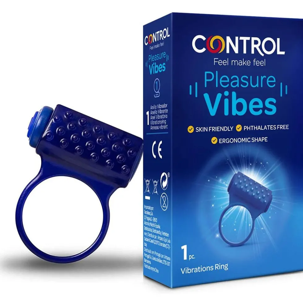 Control Pleasure Vibes Anello Vibrante, 1 Pezzo