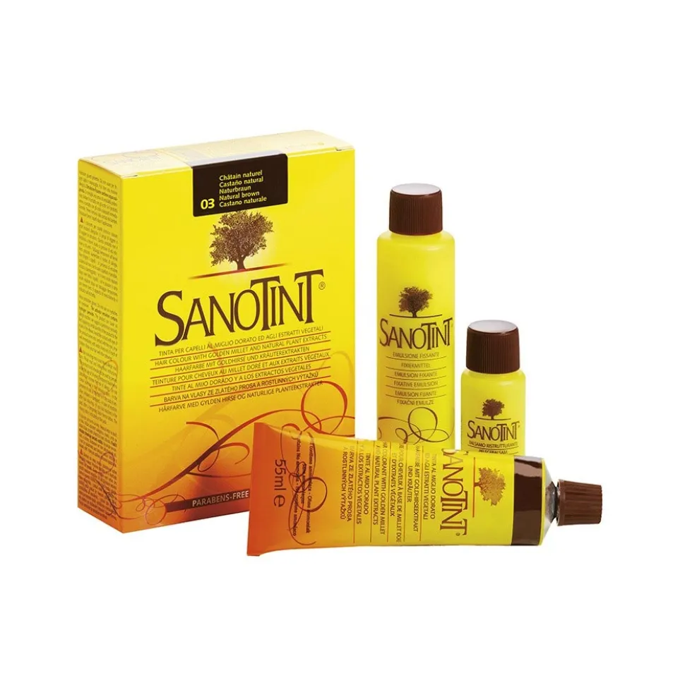Cosval Sanotint - Tinta per Capelli Classic Colore 03 Castano Naturale, 1 Kit