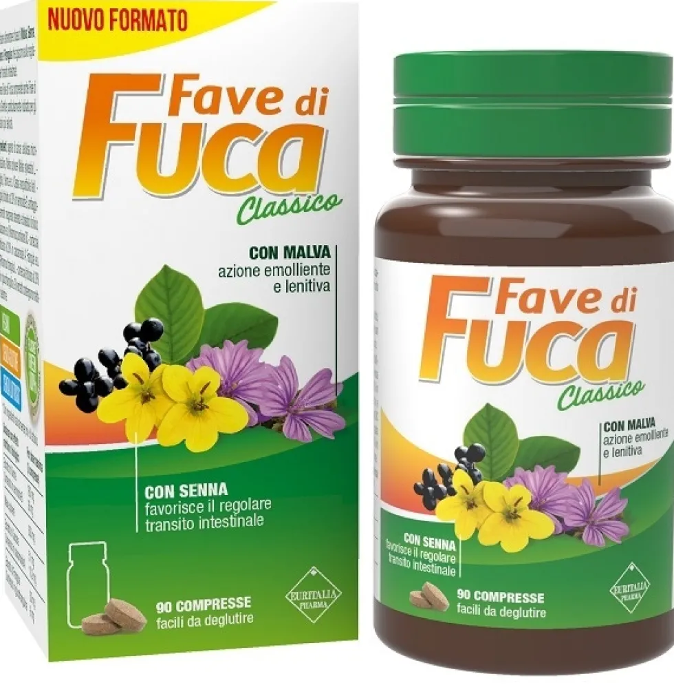 Coswell Fave di Fuca Classico - Integratore per la regolarità con malva e senna, 90 compresse