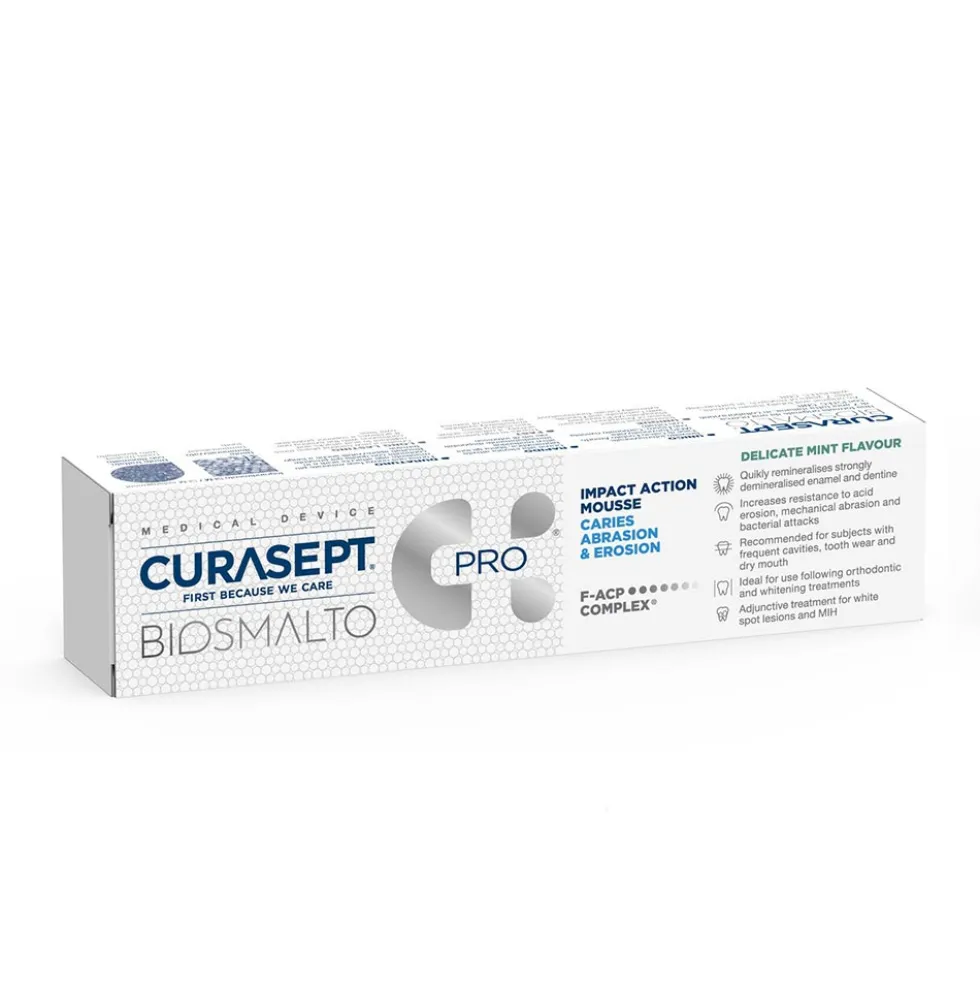 Curasept Biosmalto Carie, Abrasione e Erosione - Mousse remineralizzante per lo smalto, 50 ml
