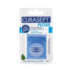 Curasept Filo interdentale - Filo cerato con clorexidina per la rimozione della placca, 50 m
