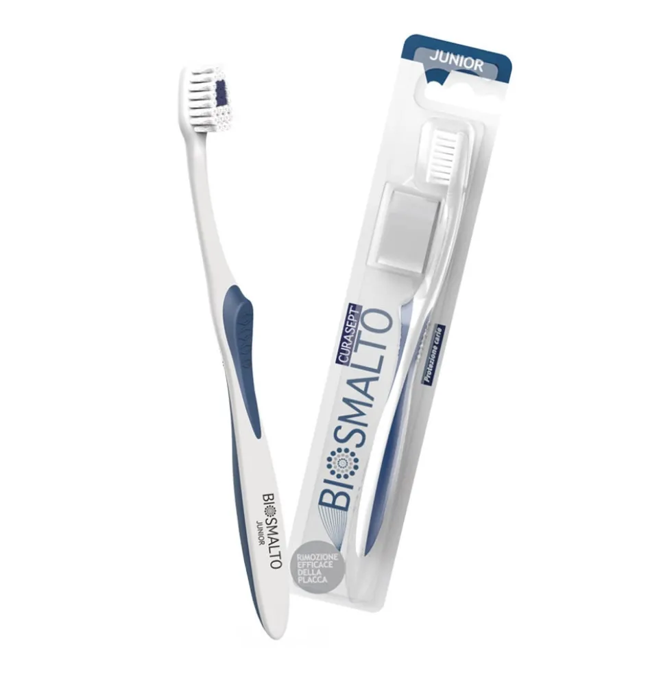 Curasept Spazzolino Biosmalto Protection Junior - Spazzolino antiplacca contro la carie, 1 pezzo
