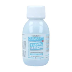 Curasept Travel - Collutorio con clorexidina 0,05% per prevenire la placca e la carie, 100 ml