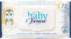 Dama Baby Venere Salviette - Detergenti e lenitive all'avena e riso per pelle sensibile, 72 pezzi