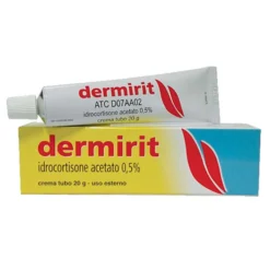 Dermirit Crema 0,5% Idrocortisone Acetato Trattamento Prurito Eczemi Eritemi e Ustioni, 20g