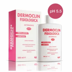 Dermoclin Fisiol Detergente Fisiologico pH 5.5 Intimo e Corpo, 500ml