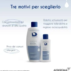Dermon Detergente Doccia Delicato Uso Frequente - Gel detergente idratante per il corpo, 400 ml