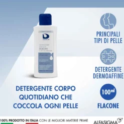 Dermon Detergenza - Detergente Doccia Delicato Frequente Formato Viaggio, 100ml
