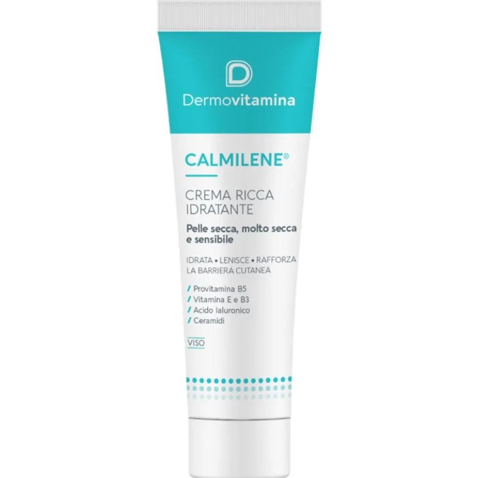 Dermovitamina Calmilene - Crema Ricca Idratante Viso, 40ml
