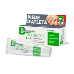 Dermovitamina Micoblock 3 in 1 - Crema antimicotica per le micosi e il piede d'atleta, 30 ml