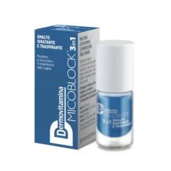Dermovitamina Micoblock 3 in 1 - Smalto Idratante e Traspirante Colore Blu, 5ml