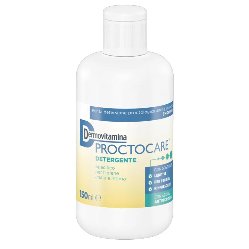 Dermovitamina Proctocare - Detergente intimo e anale lenitivo per le emorroidi, flacone da 150 ml
