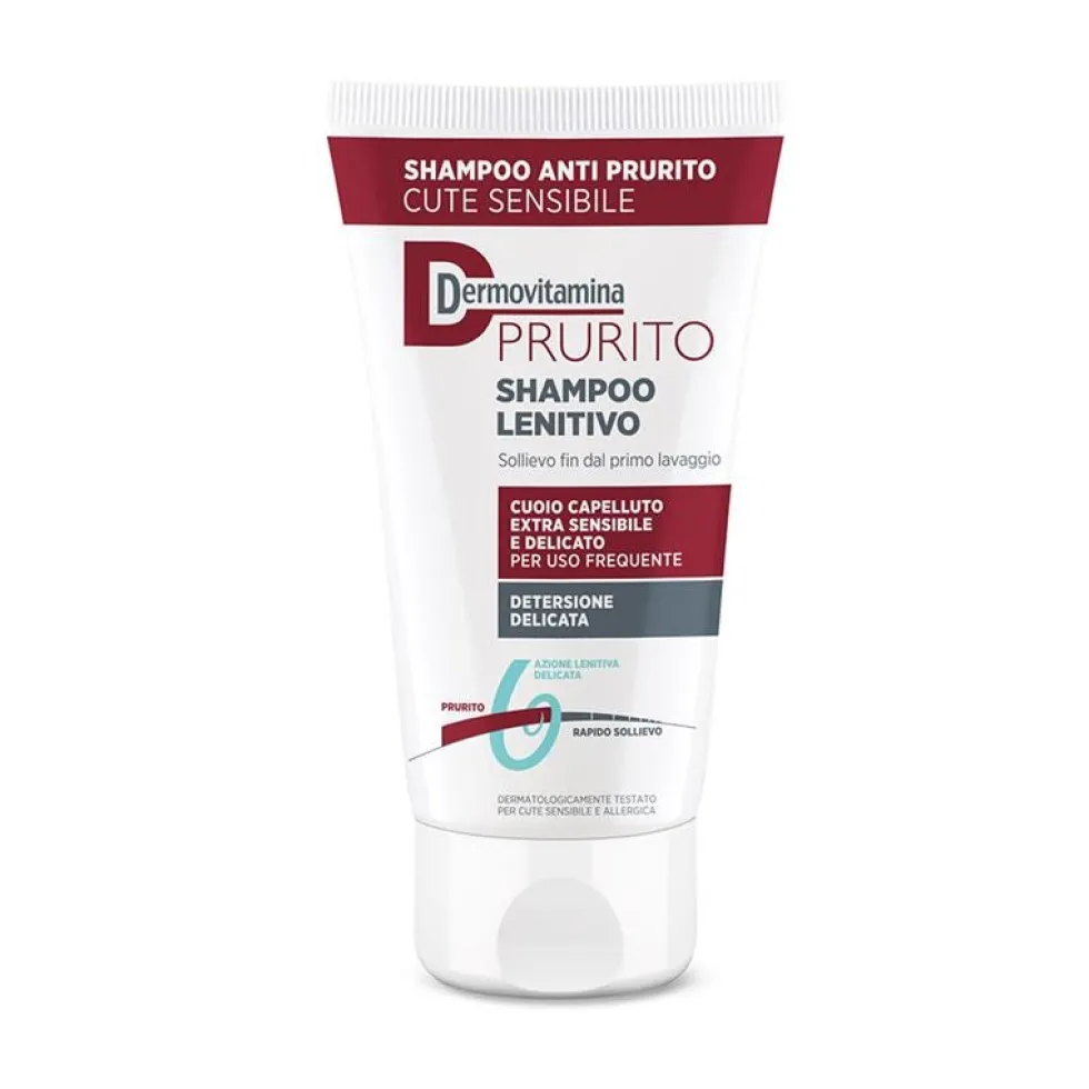 Dermovitamina Prurito - Shampoo lenitivo per il cuoio capelluto sensibile e irritato, 200 ml