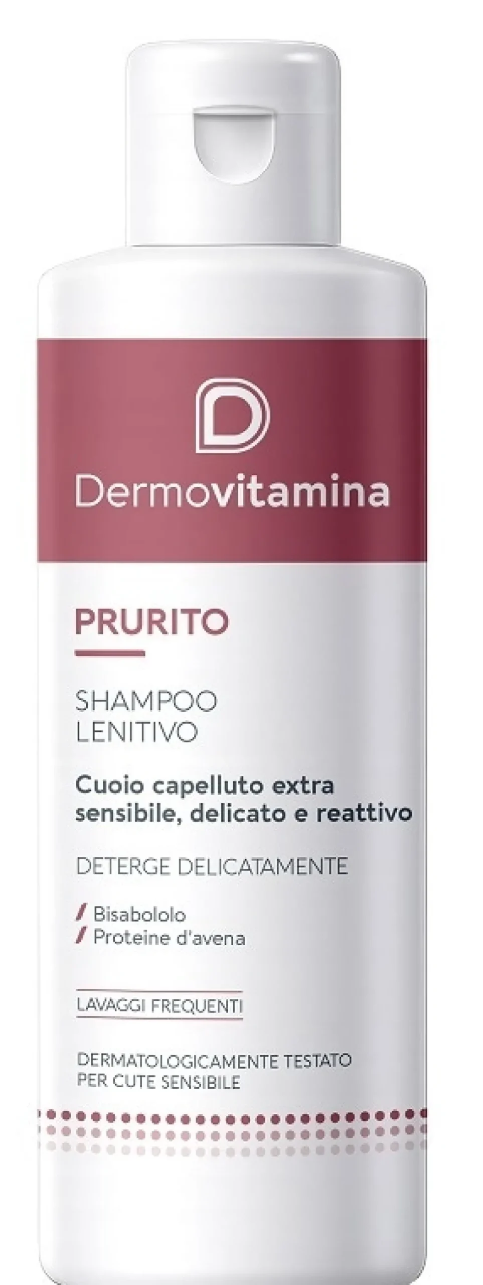 Dermovitamina Prurito - Shampoo lenitivo per il cuoio capelluto sensibile e irritato, 200 ml