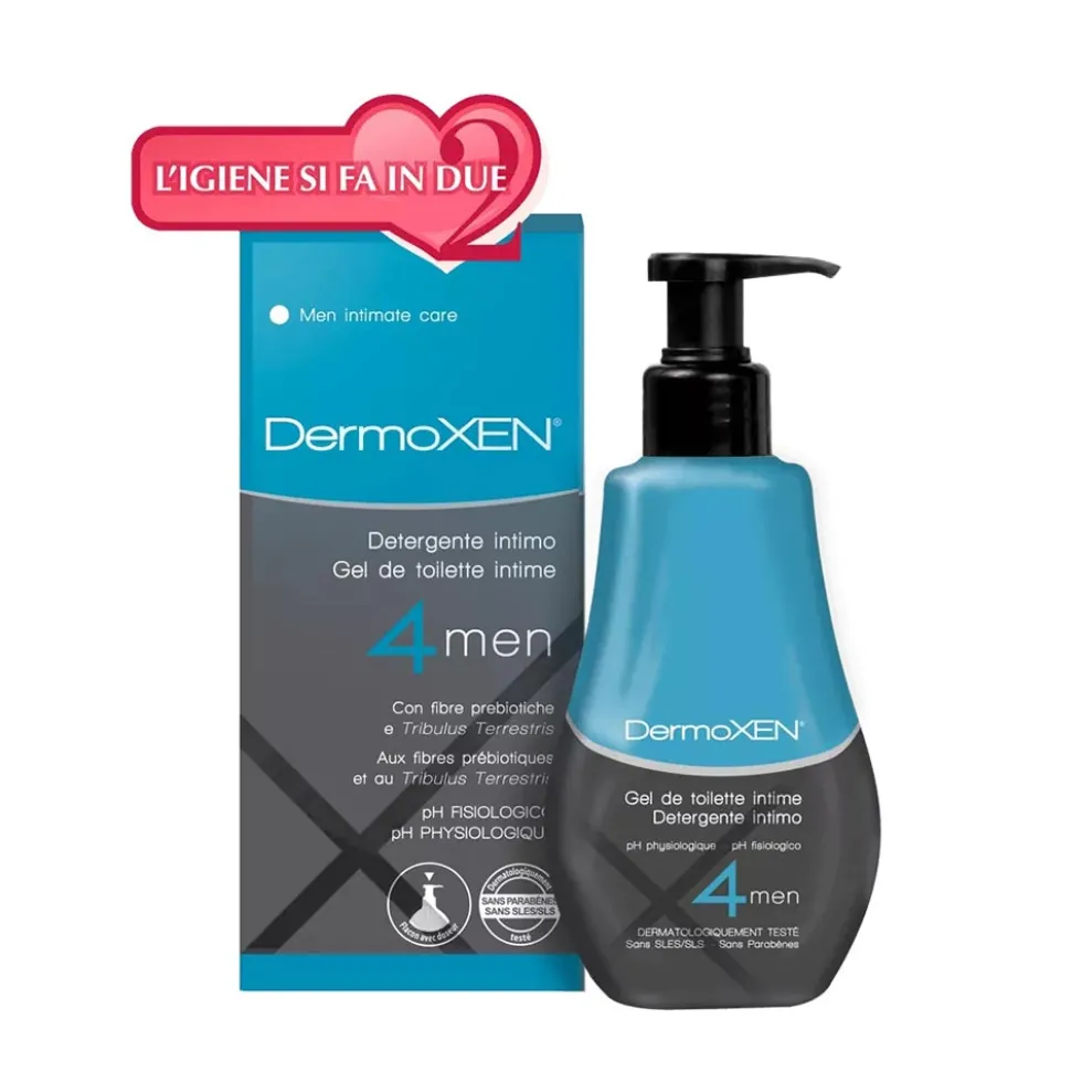 DermoXEN 4Men Detergente Intimo Uomo ad azione Rinfrescante, 125ml