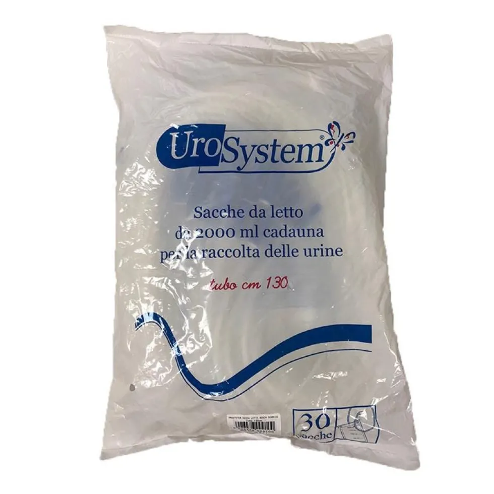 Desa Pharma Urosystem Sacche Da Letto Tubo 130 cm Senza Scarico, 30 Pezzi