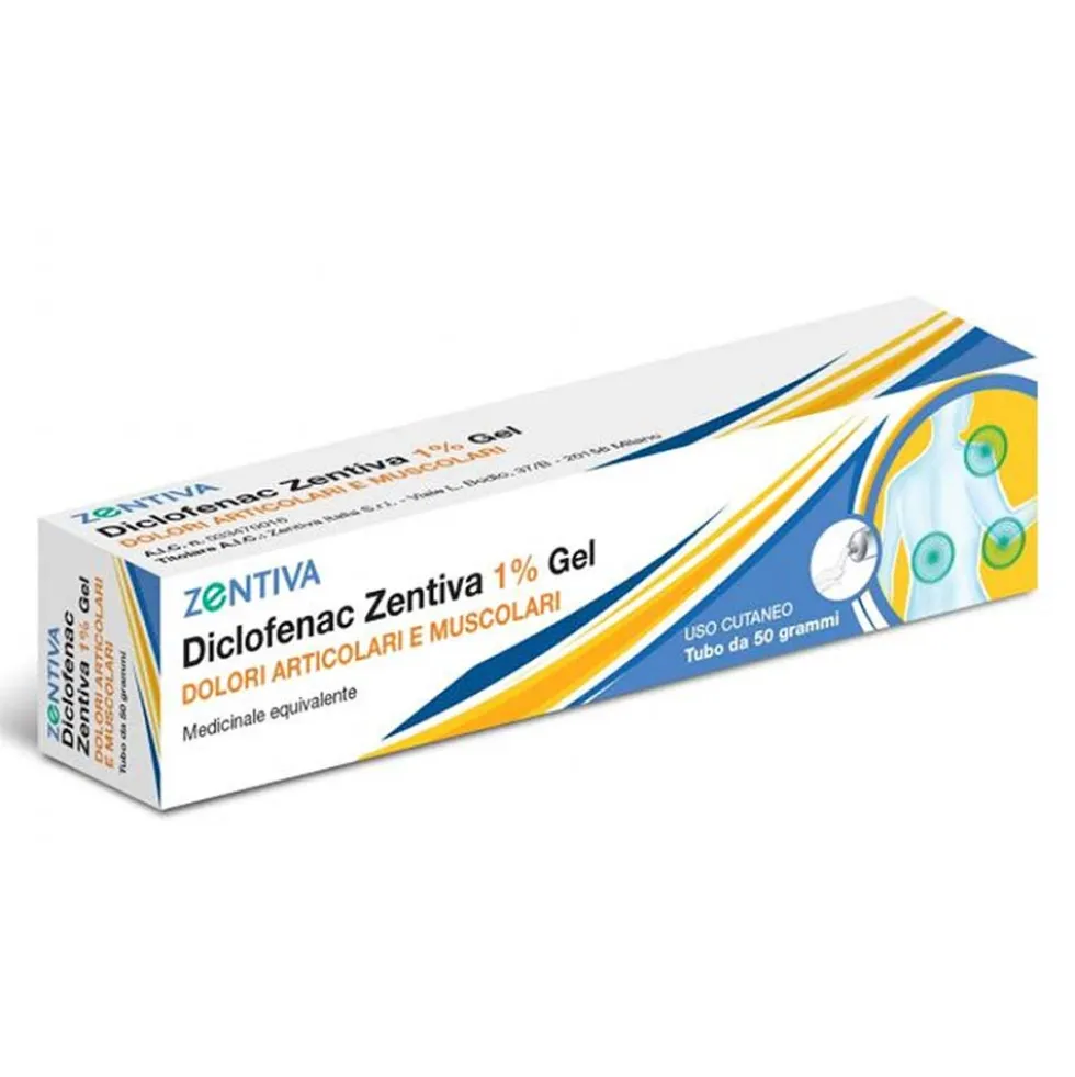 Diclofenac Zentiva 1% Gel Dolori Articolari e Muscolari, 50g
