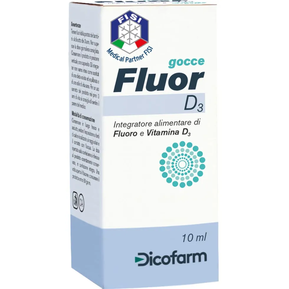Dicofarm Fluor D3 Integratore Alimentare in Gocce, 10ml