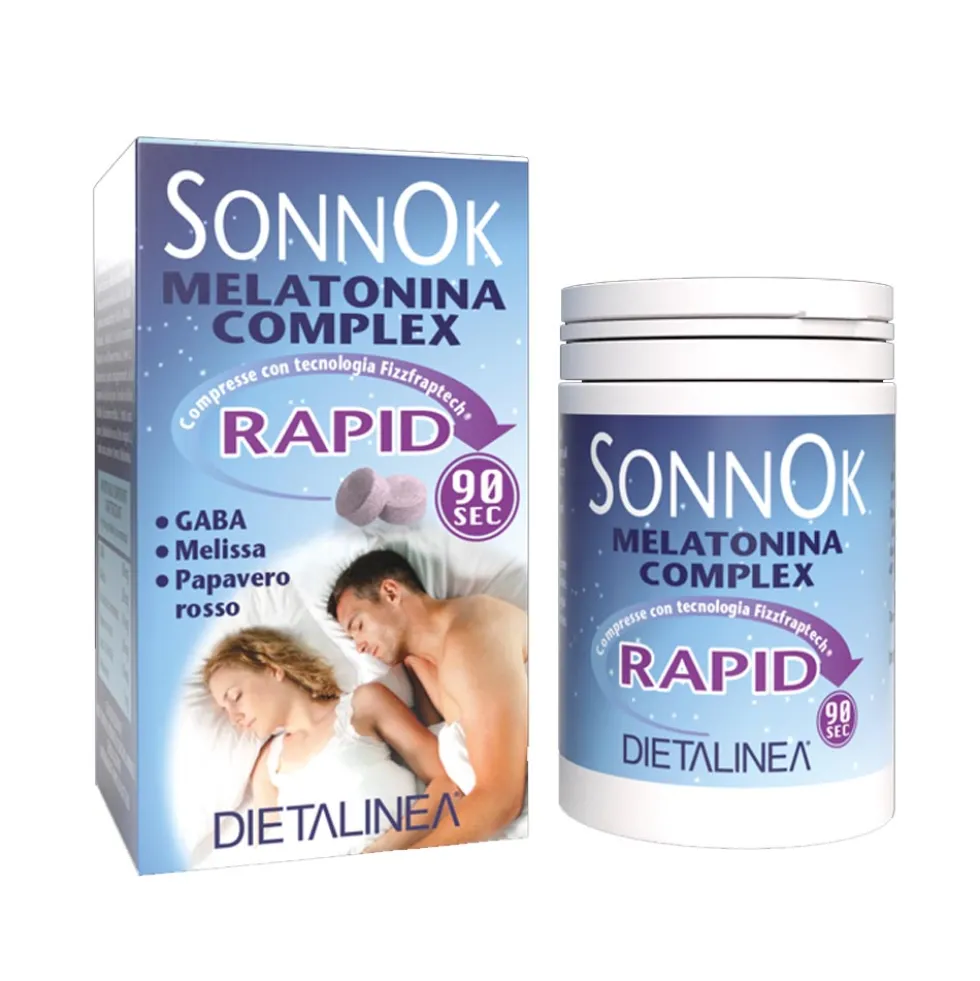 Dietalinea SonnOK - Melatonina Complex Rapid Integratore, 60 Compressa