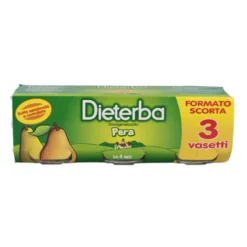 Dieterba Omogeneizzato Pera Alimento per l'Infanzia dal 4° mese, 3 x 80g