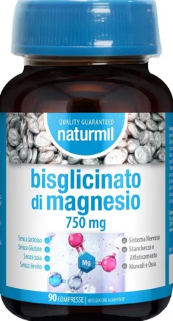 Dietmed Bisglicinato di magnesio - Integratore per la stanchezza e i muscoli, 90 compresse