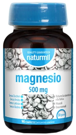 Dietmed Naturmil - Magnesio 500mg Integratore Stanchezza, 90 Compresse