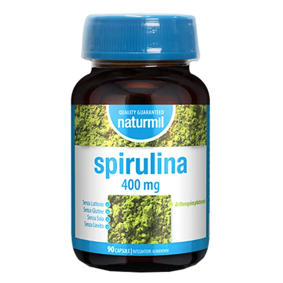 Dietmed Naturmil - Spirulina 400mg Integratore Alimentare, 90 Capsule