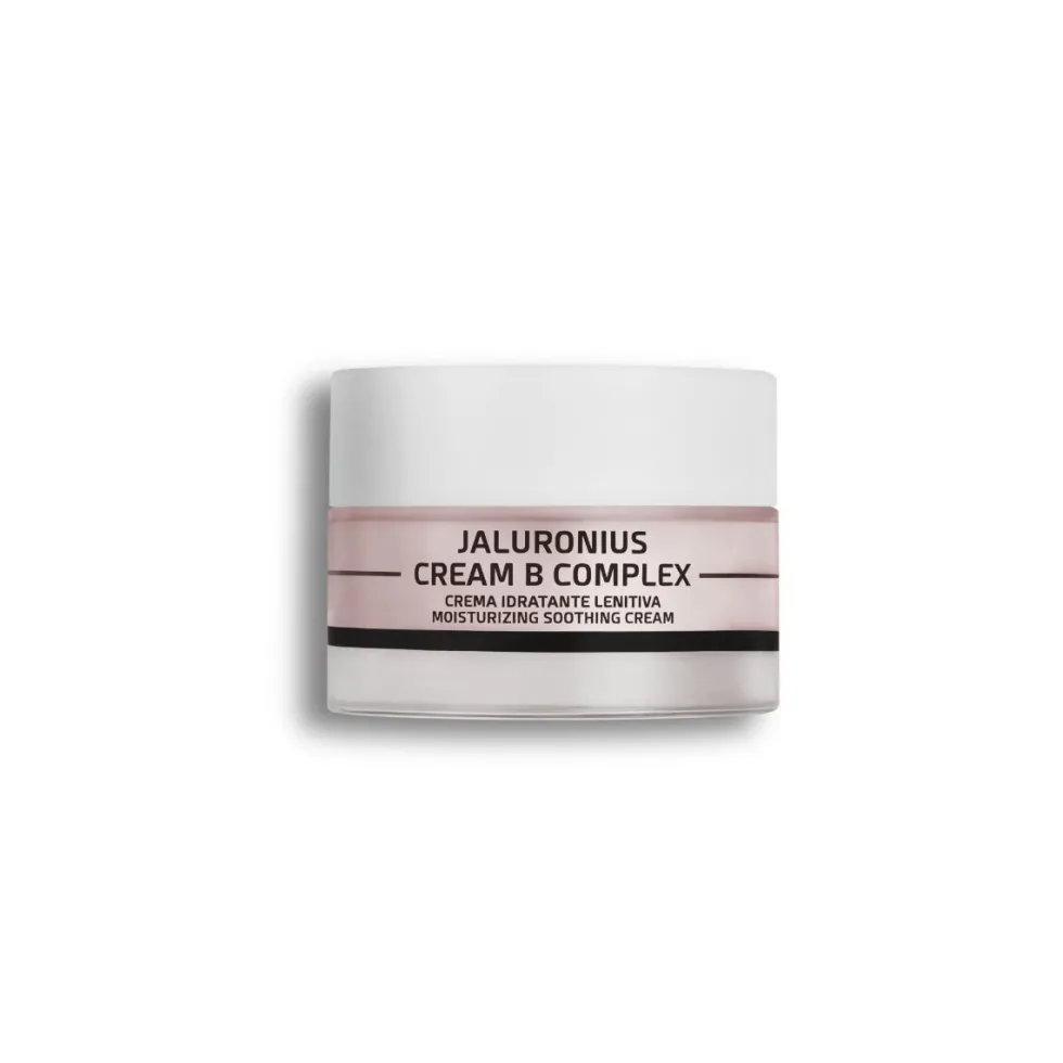 Difa Cooper Jaluronius Cream B Complex - Crema viso idratante e lenitiva per la pelle secca, 50 ml