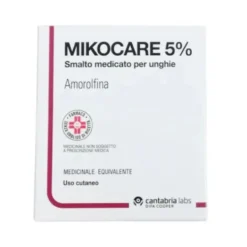 Difa Cooper Mikocare 5% Amorolfina Smalto Medicato per Unghie Trattamento delle Onicomicosi, 2.5ml