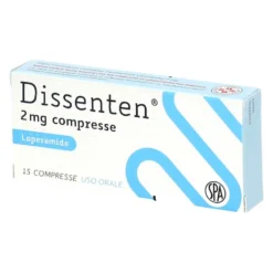 Dissenten 2mg Loperamide Cloridrato Diarrea Acuta e Cronica, 15 Compresse
