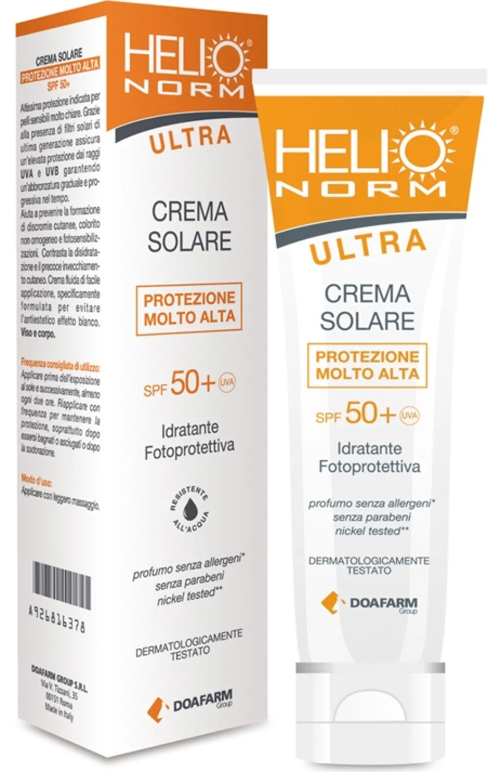 Doafarm Helionorm Ultra - Crema Solare SPF50+, 100ml