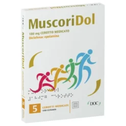 DOC MuscorDol 180mg Diclofenac Epolamina Cerotto Medicato, 5 Cerotti