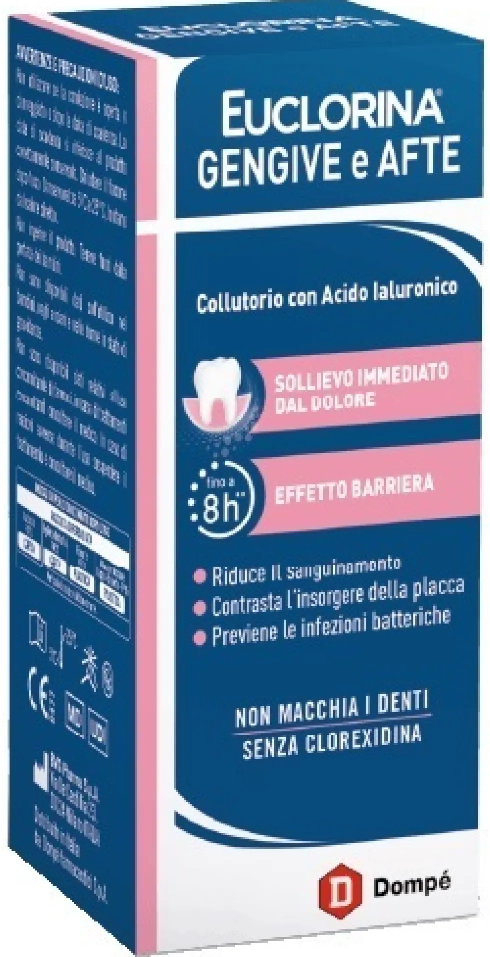 Dompé Euclorina Gengive e Afte Collutorio per le infiammazioni gengivali e le afte, 200 ml
