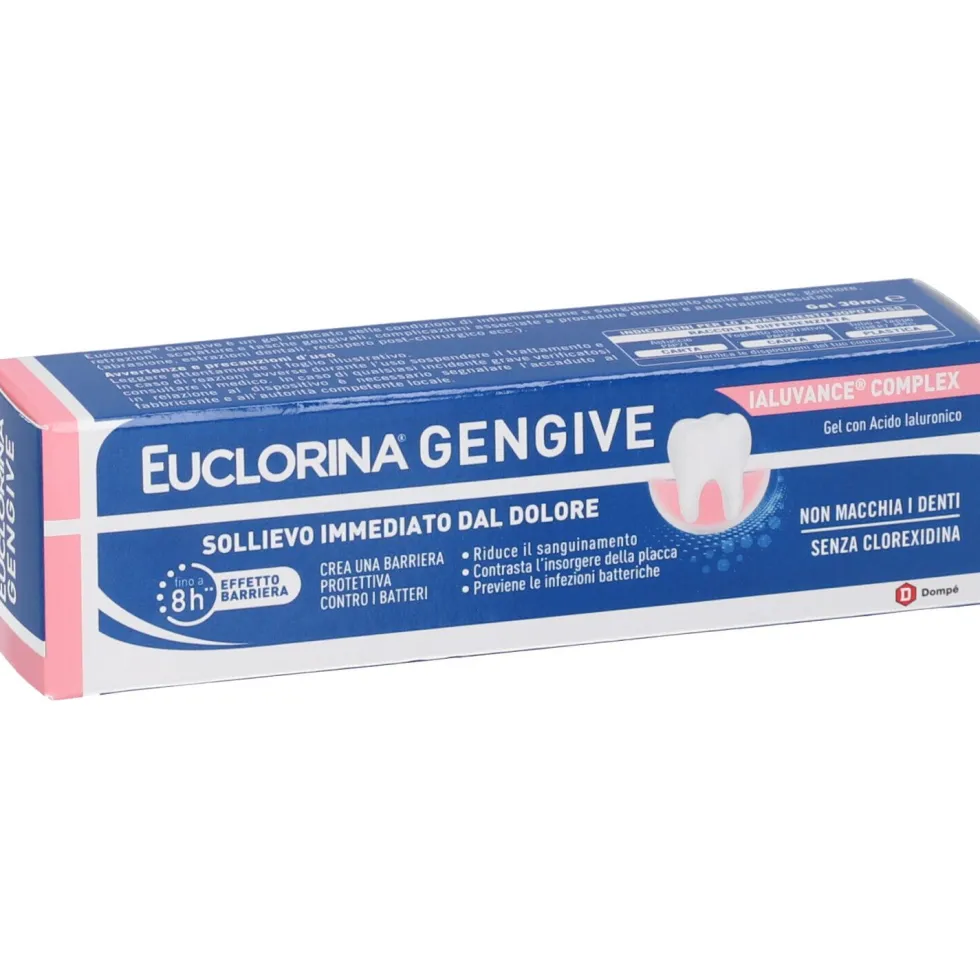 Dompé Euclorina Gengive Gel protettivo e lenitivo per le gengiviti e le afte, 30 ml
