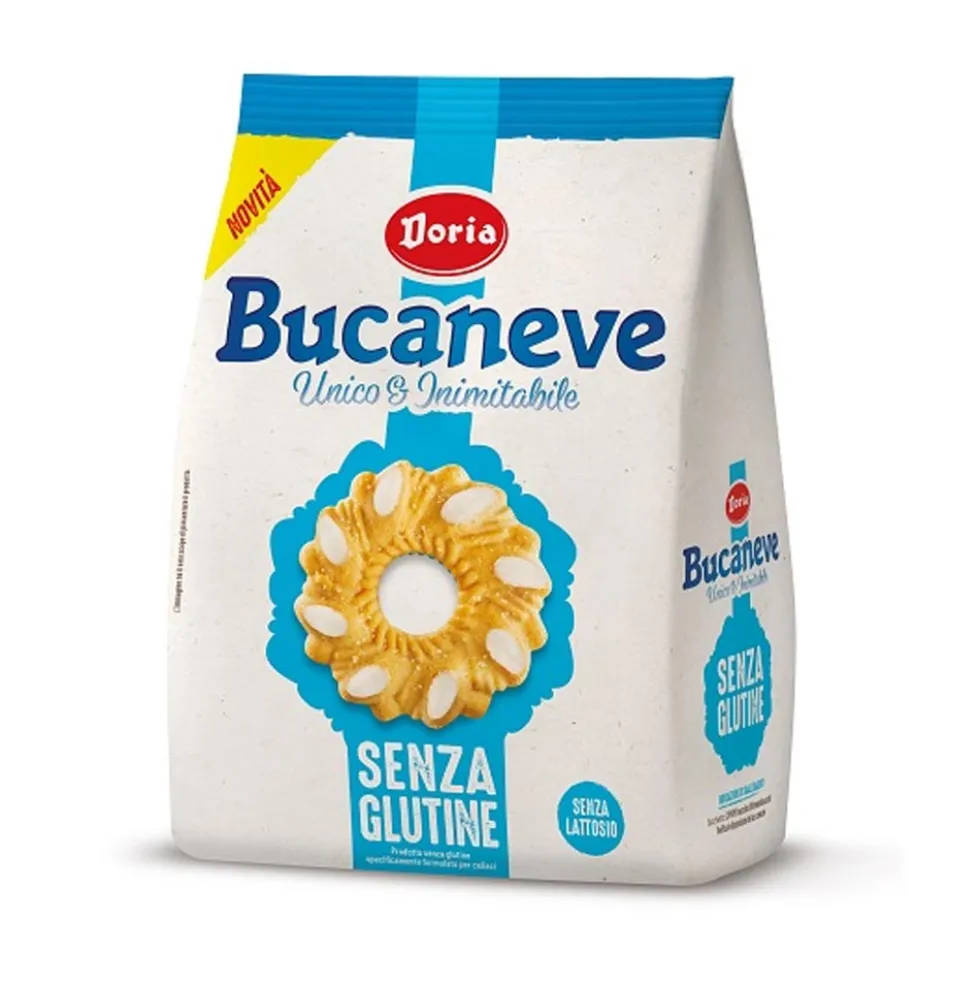 Doria Bucaneve Biscotto Senza Glutine e Senza Lattosio, 200g