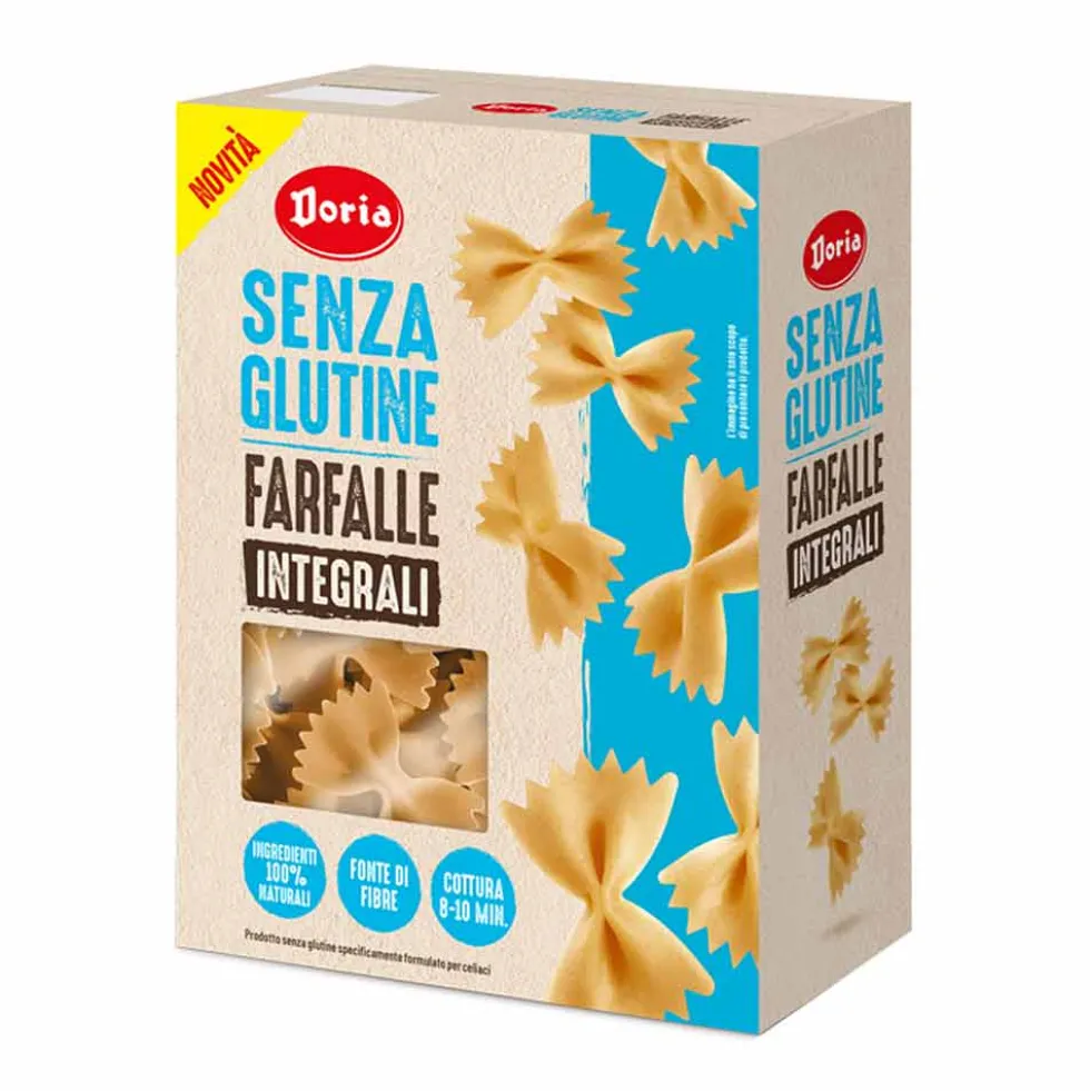 Doria Farfalle Integrali Pasta Integrale Senza Glutine, 400g